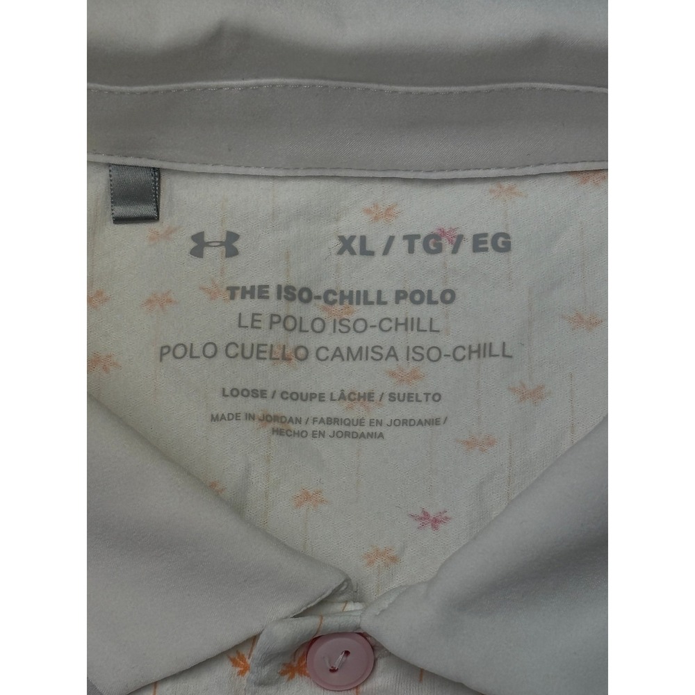 Under Armour Polo Shirt Mens XL White  Iso Chill Golf‎ Performance Stretch - Picture 3 of 7